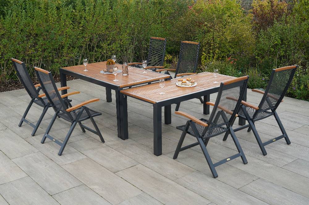Merxx Tilos Set 7tlg. Flex-Ausziehtisch 180/300 x 100 cm Zeitlich begrenztes Angebot