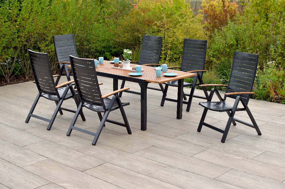 Merxx Astros Set 7tlg. Ausziehtisch 150/200 x 90 cm Neuheiten