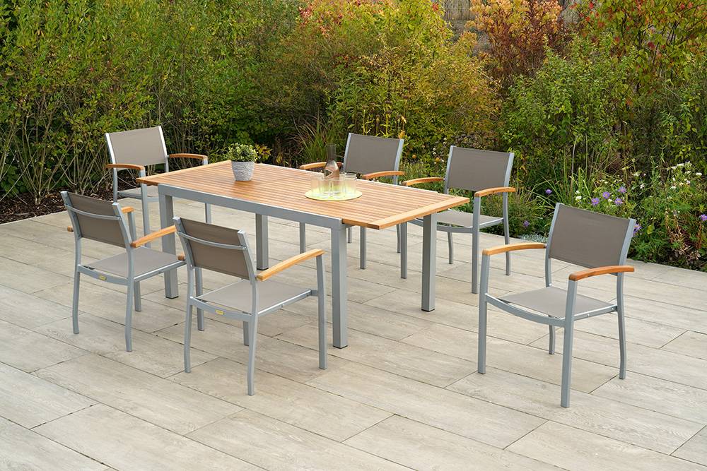 Merxx Naxos Set 7tlg. Ausziehtisch 150/200 x 90 cm Sonderangebote