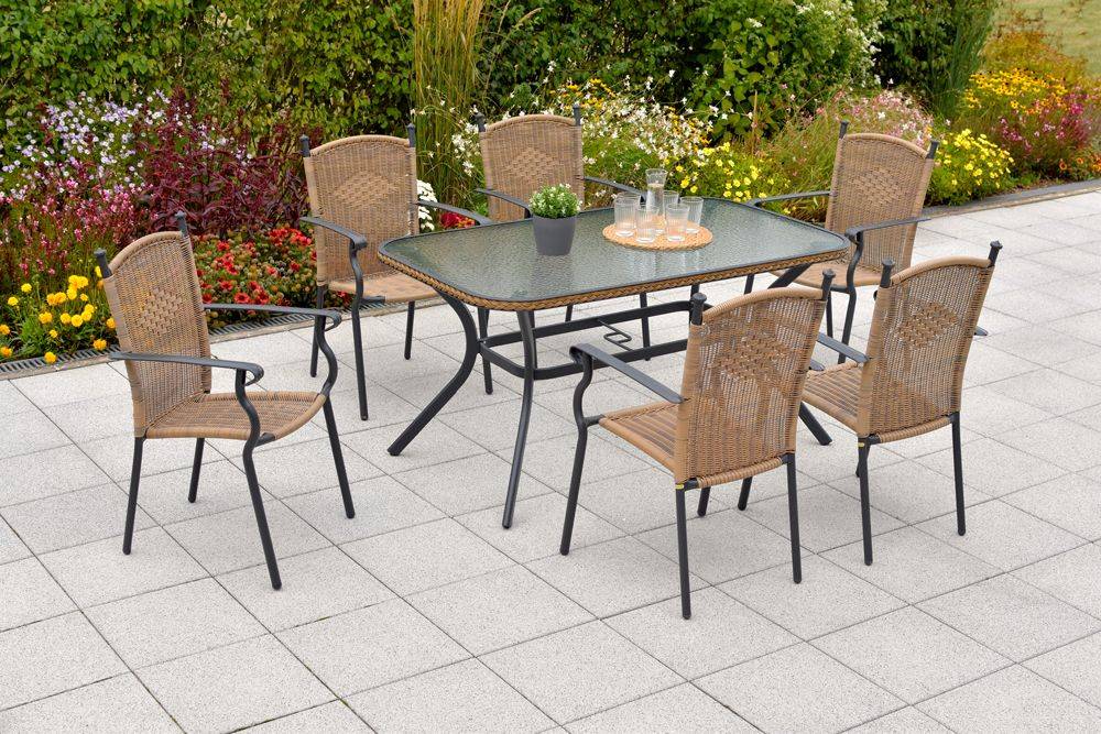 Merxx Roma Set 7tlg. Tisch 150 x 85 cm Letzte 2 Tage