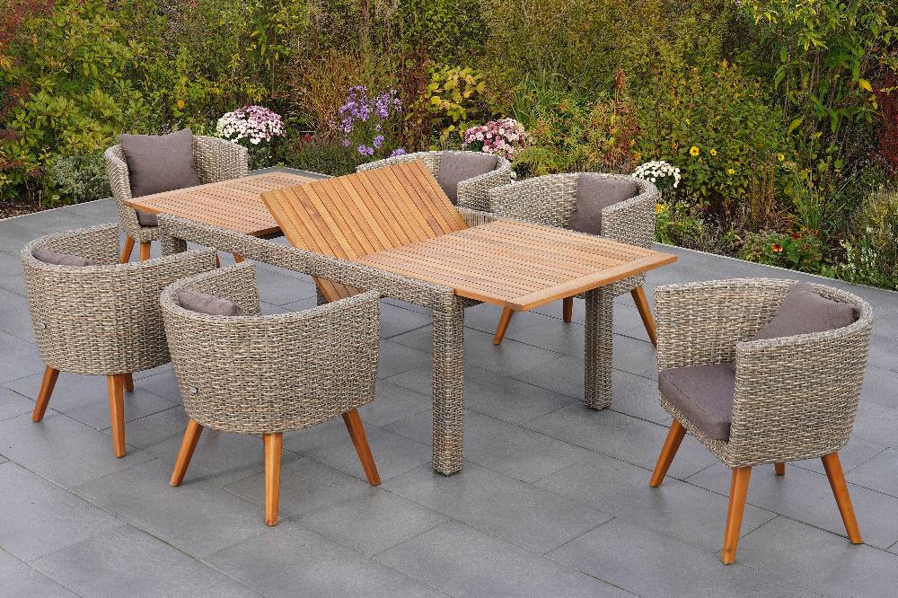 Merxx Imperia Set 7tlg. Ausziehtisch 180/240 x 100 cm Bis zu 60% Rabatt