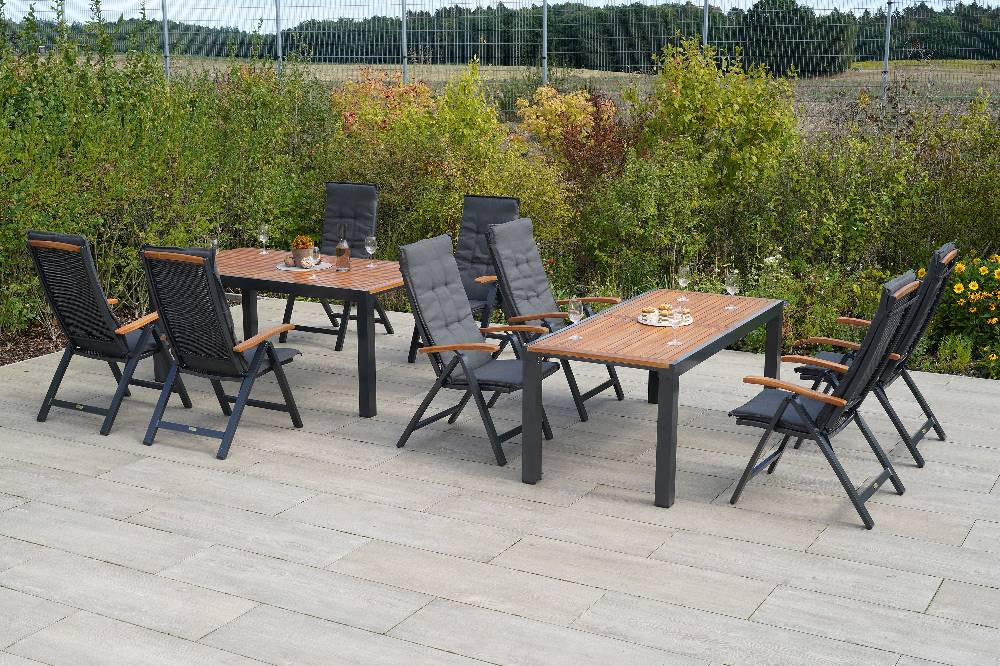 Merxx Tilos Set 17tlg. Flex-Ausziehtisch 180/300 x 100 cm Nur für heute