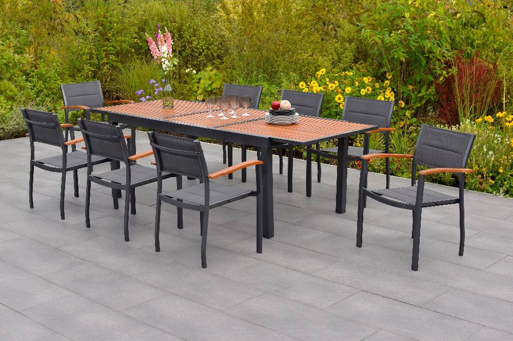 Merxx Paxos Set 9tlg. Ausziehtisch 180/240 x 100 cm Bis zu 55% Rabatt