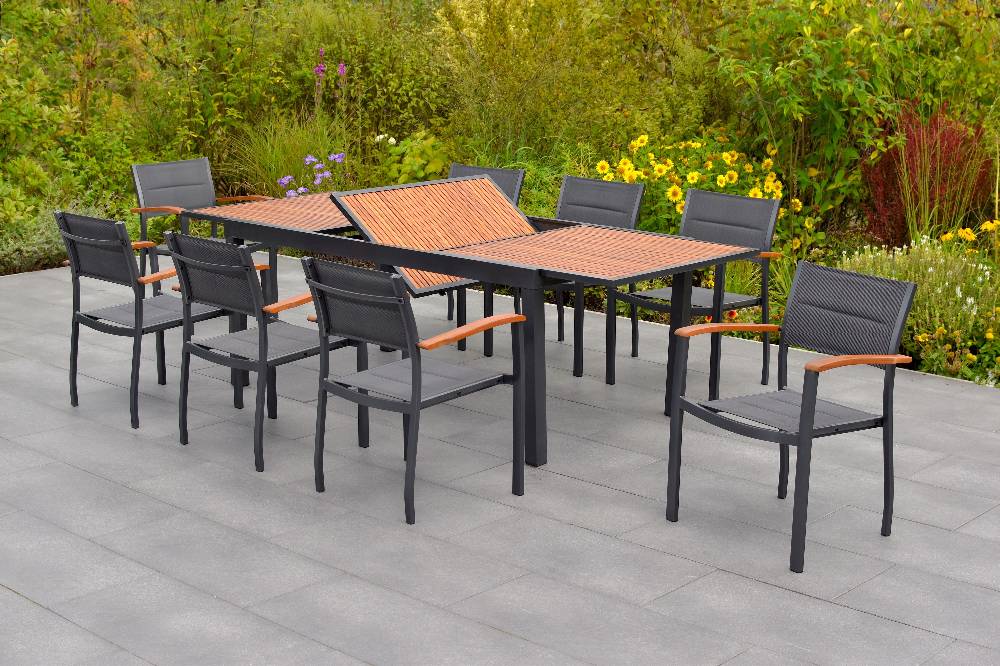 Merxx Paxos Set 9tlg. Ausziehtisch 180/240 x 100 cm Bis zu 55% Rabatt