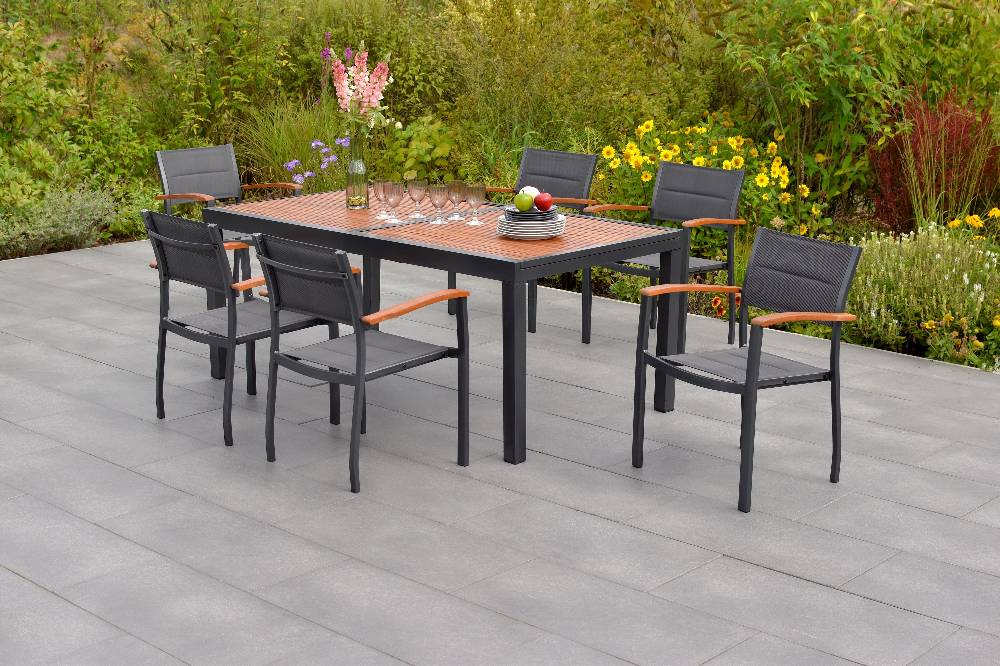 Merxx Paxos Set 7tlg. Ausziehtisch 180/240 x 100 cm Rabatte dieses Monats