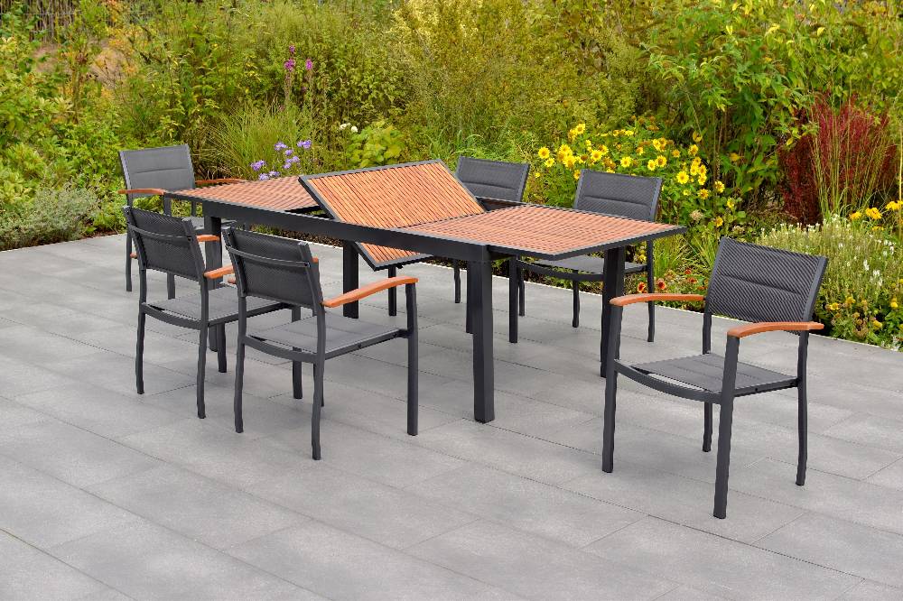 Merxx Paxos Set 7tlg. Ausziehtisch 180/240 x 100 cm Rabatte dieses Monats