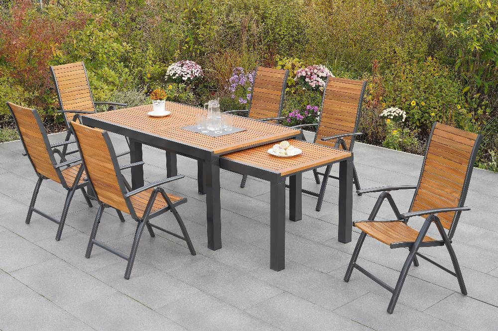 Merxx Santorin Set 7tlg. Flex-Ausziehtisch 180/300 x 100 cm Online