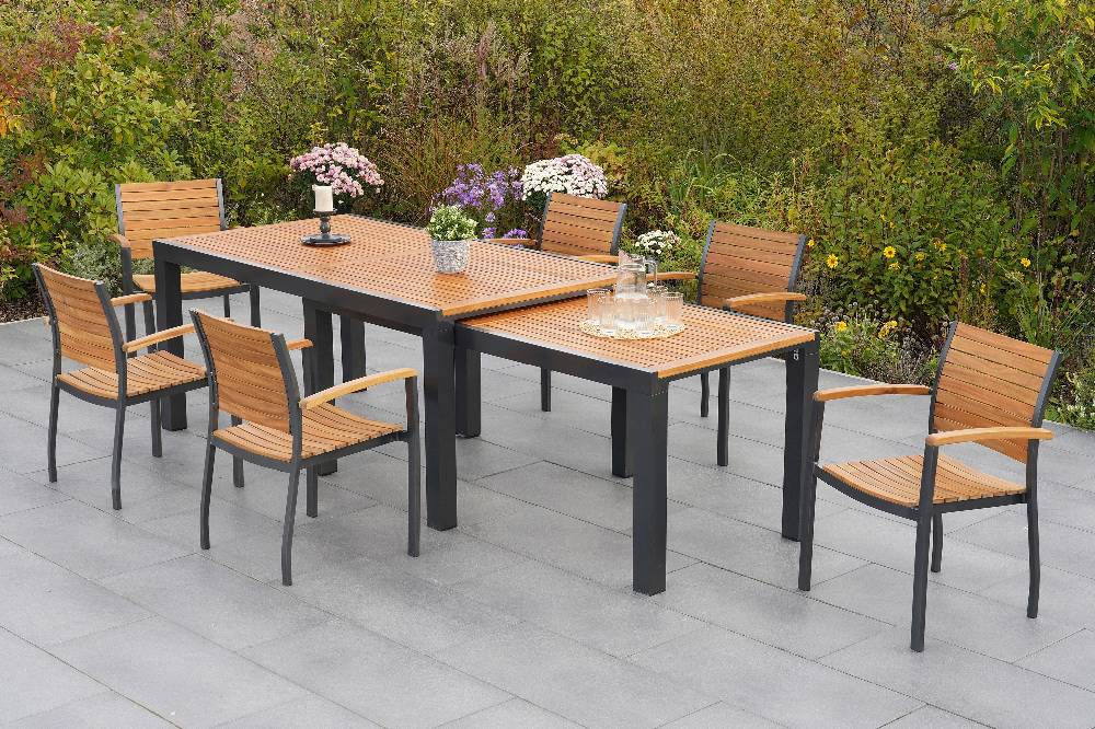 Merxx Santorin Set 7tlg. Flex-Ausziehtisch 180/300 x 100 cm Angebote