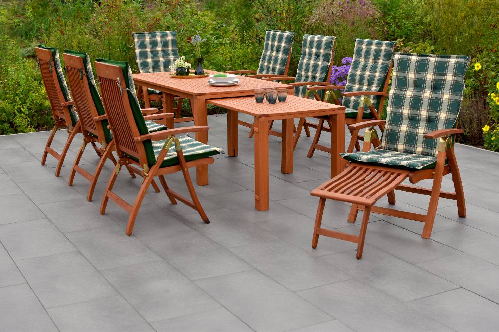 Merxx Comodoro Set 17tlg. Flex-Ausziehtisch 185/370 x 90 cm im Angebot