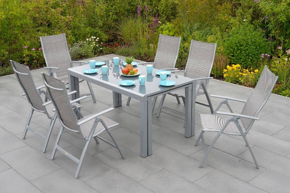 Merxx Taviano Set 7tlg. Flex-Ausziehtisch 160/320 x 78 cm Fabrikverkauf
