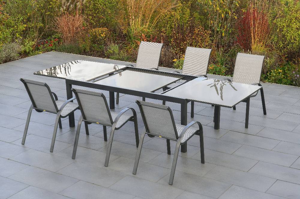 Merxx Amalfi Set 7tlg. Semi-Ausziehtisch 200/300 x 110 cm Limitierter Zeitrabatt