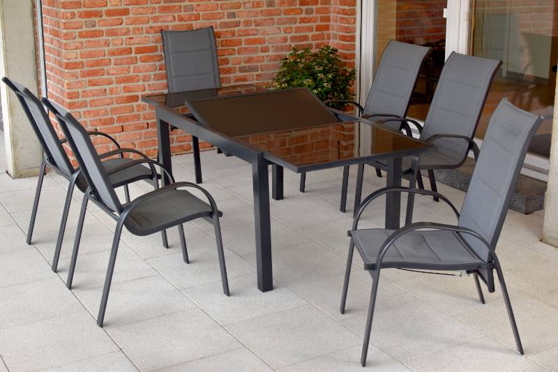 Merxx Amalfi Set 7tlg. Ausziehtisch 140/200 x 90 cm Sonderangebot