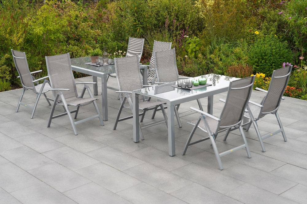 Merxx Carrara Set 9tlg. Flex-Ausziehtisch 160/320 x 90 cm Weihnachtsangebot