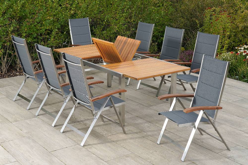 Merxx Ferrara Set 9tlg. Ausziehtisch 180/240 x 100 cm Vatertagsangebot