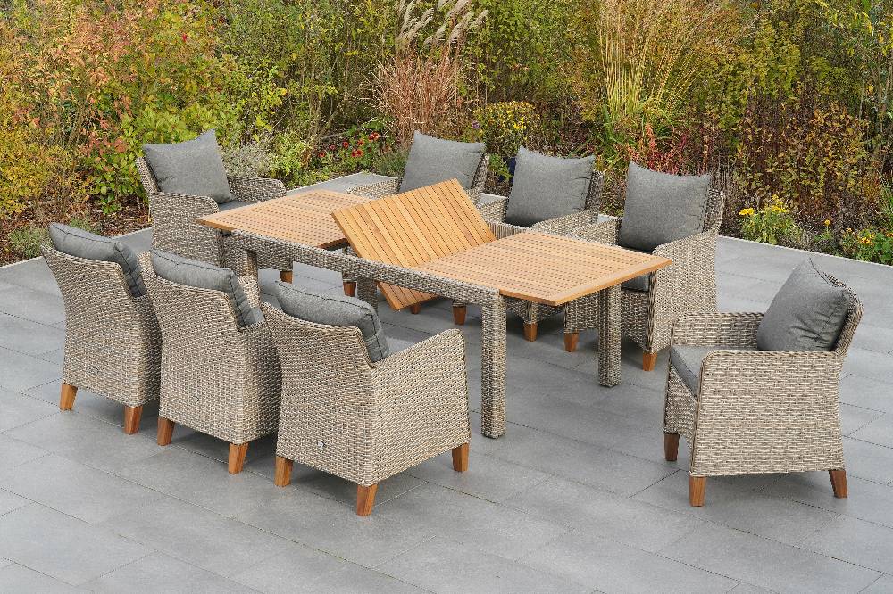 Merxx Avellino Set 9tlg. Ausziehtisch 180/240 x 100 cm Valentinstagsangebot