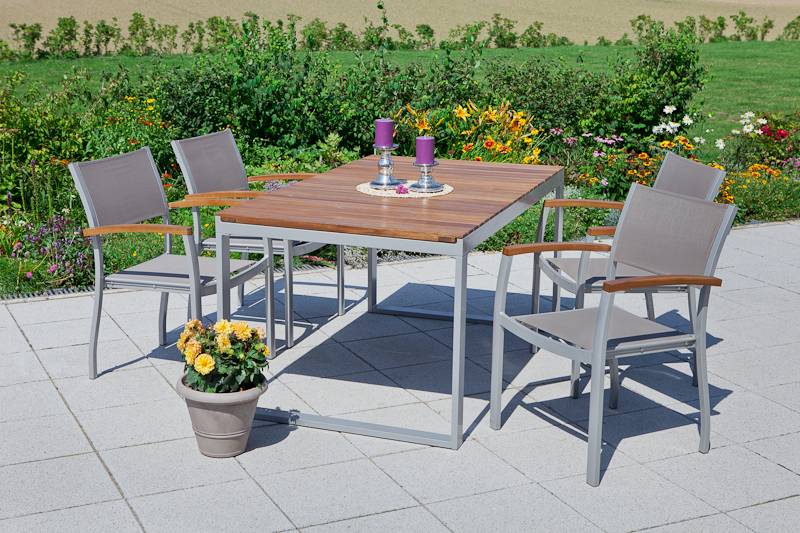 Merxx Naxos Set 5tlg. Ausziehtisch 150/200 x 90 cm Sonderangebot