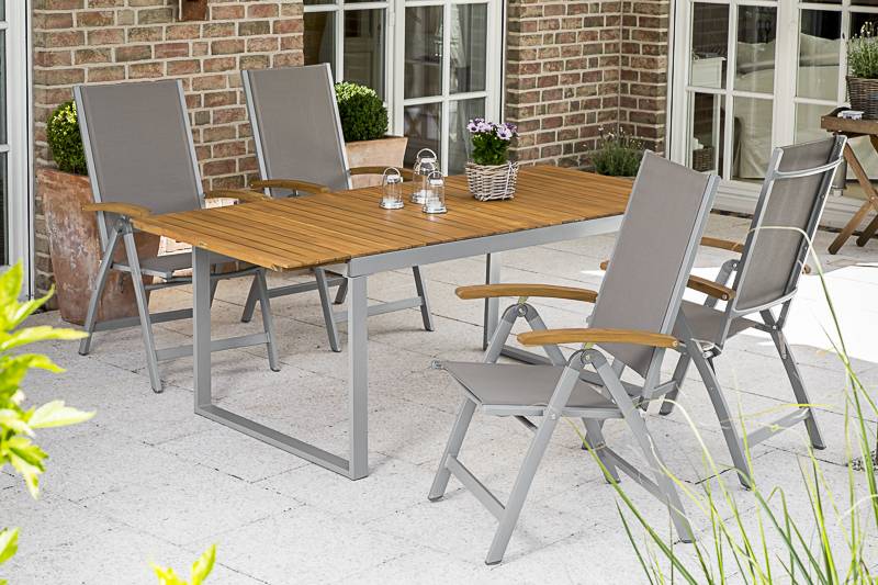 Merxx Naxos Set 5tlg. Ausziehtisch 150/200 x 90 cm Rabatt