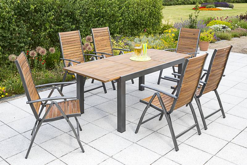 Merxx Santorin Set 7tlg. Ausziehtisch 150/200 x 90 cm