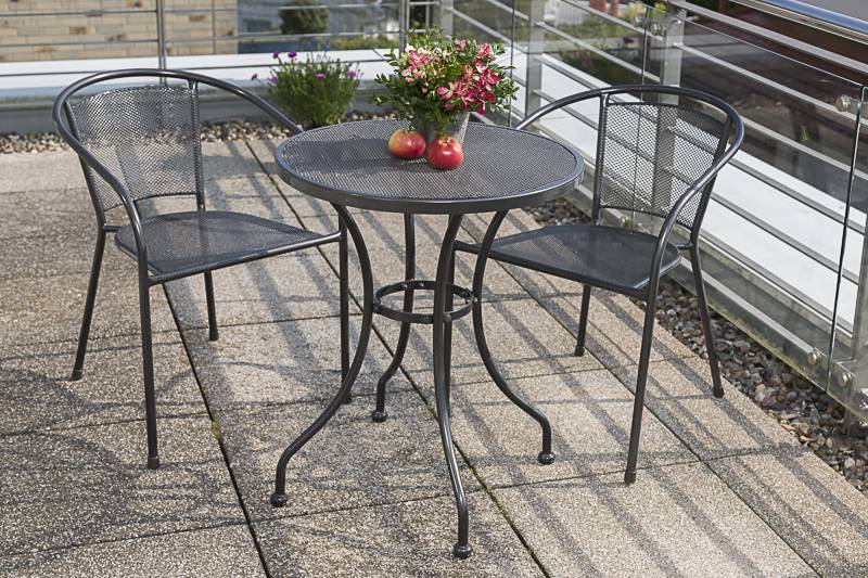 Merxx Delos Set 3tlg. Tisch rund ø 60 cm Kostenlose Rückgabe