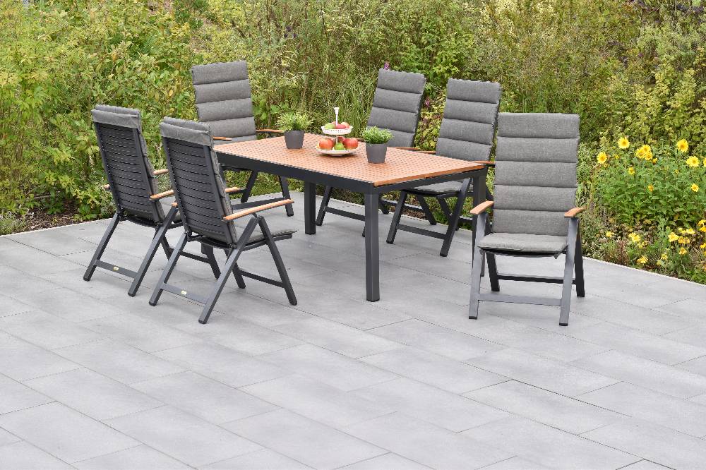 Merxx Astros Set 13tlg. mit Ausziehtisch 180/250 x 100 cm - inkl. Kissen