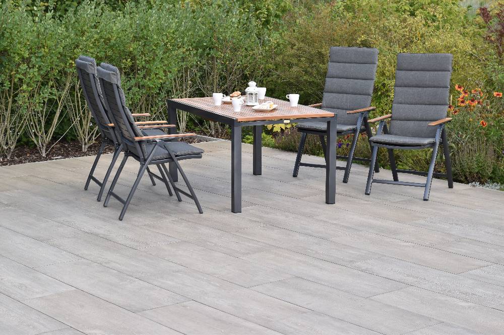 Merxx Tinos Set 9tlg. mit Ausziehtisch 150/200 x 90 cm - inkl. Kissen Versandkostenfrei