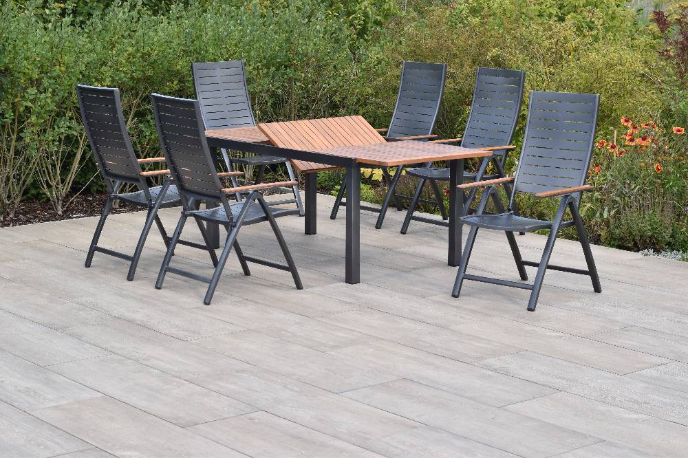 Merxx Tinos Set 7tlg. mit Ausziehtisch 150/200 x 90 cm Großer Ausverkauf