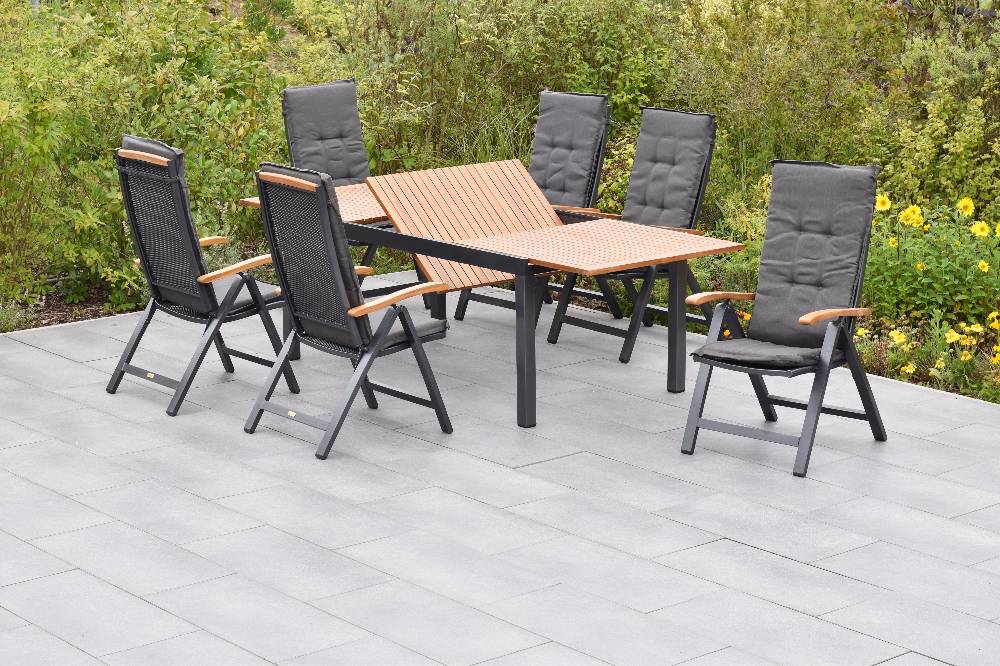 Merxx Tilos Set 13tlg. mit Ausziehtisch 180/250 x 100 cm - inkl. Kissen Räumungsverkauf