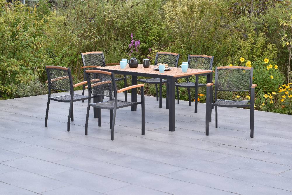 Merxx Tilos Set 7tlg. mit Tisch 150 x 90 cm