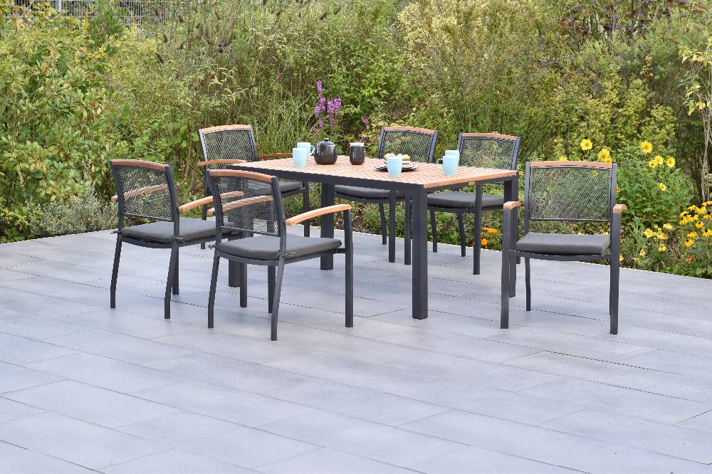 Merxx Tilos Set 13tlg. mit Tisch 150 x 90 cm - inkl. Kissen Tiefpreis