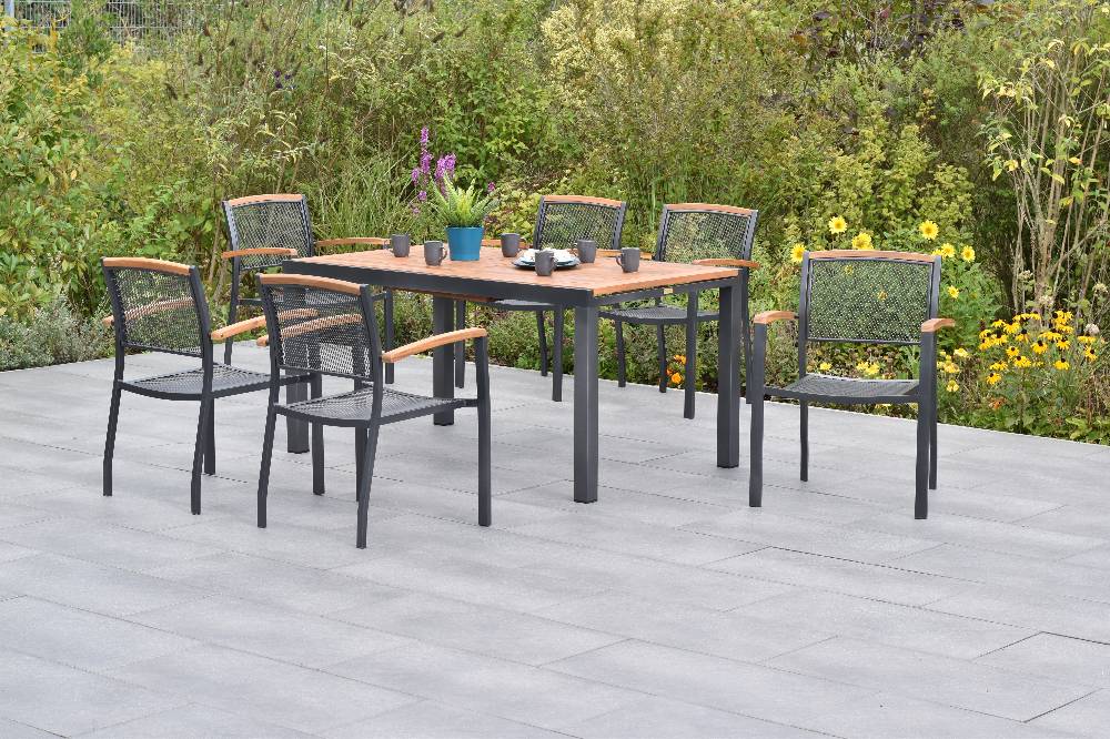 Merxx Tilos Set 7tlg. mit Ausziehtisch 150/200 x 90 cm
