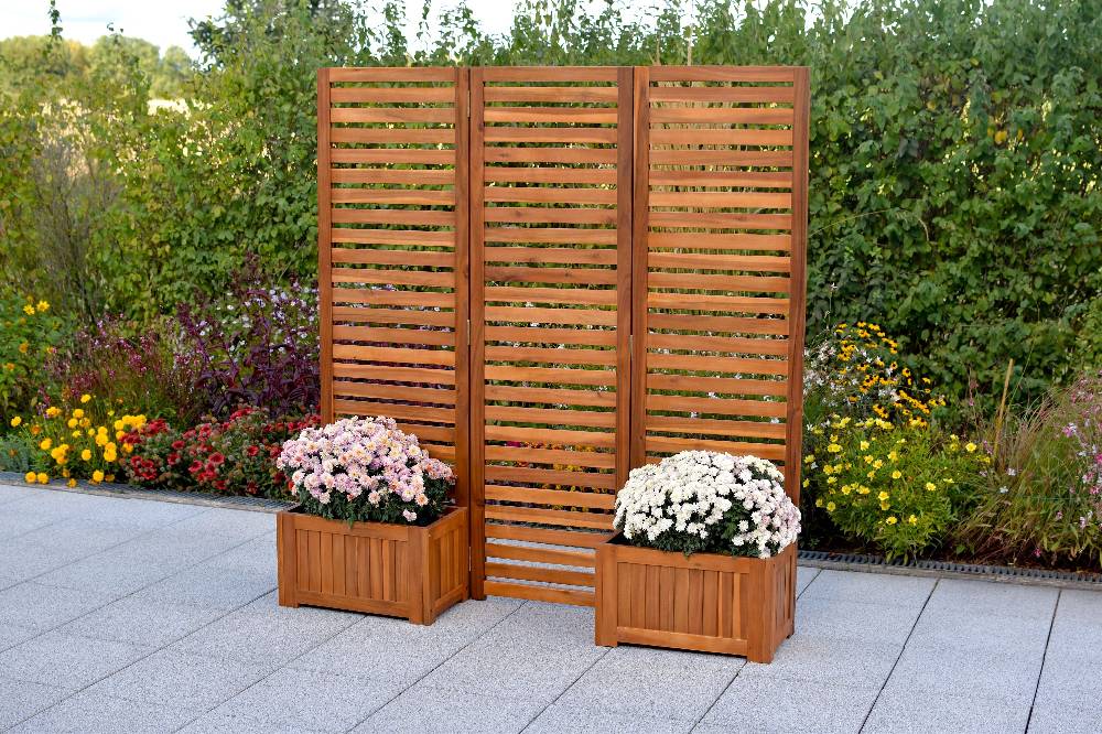 Merxx Sichtschutz flexibel aufstellbar mit 2 Blumenkästen Bis zu 50% Rabatt