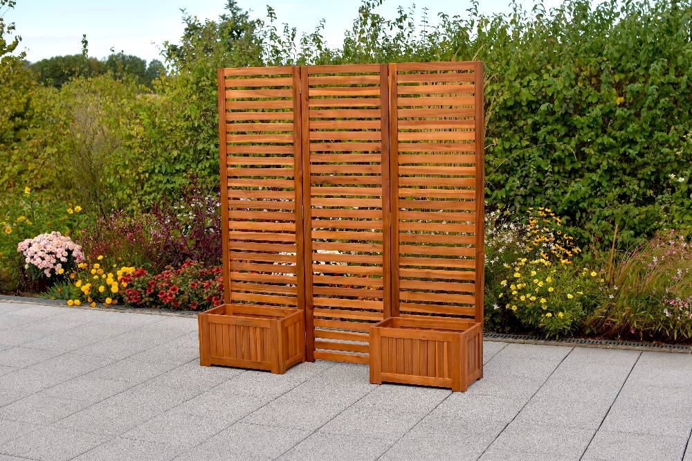 Merxx Sichtschutz flexibel aufstellbar mit 2 Blumenkästen Bis zu 50% Rabatt