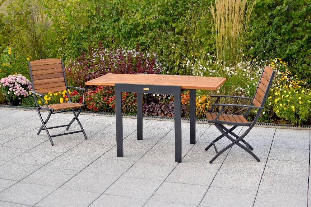 Merxx Santorin Set 3tlg. Balkonausziehtisch 65/130 x 65 cm Vierteljährliche Förderung