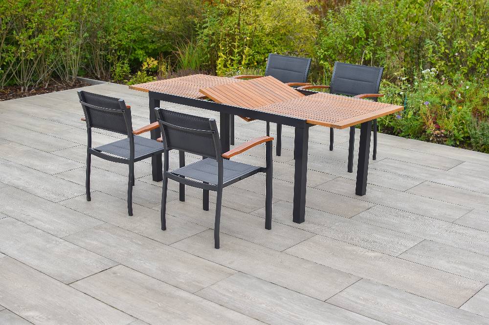 Merxx Paxos Set 5tlg. Ausziehtisch 150/200 x 90 cm Bis zu 55% Rabatt