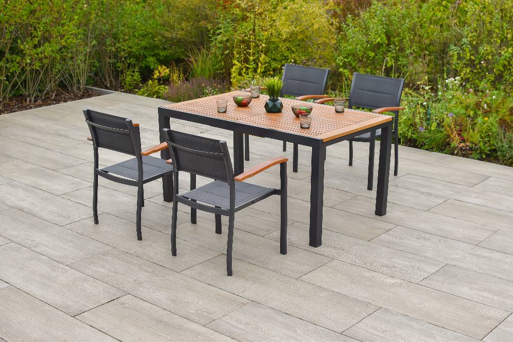 Merxx Paxos Set 5tlg. Ausziehtisch 150/200 x 90 cm Bis zu 55% Rabatt