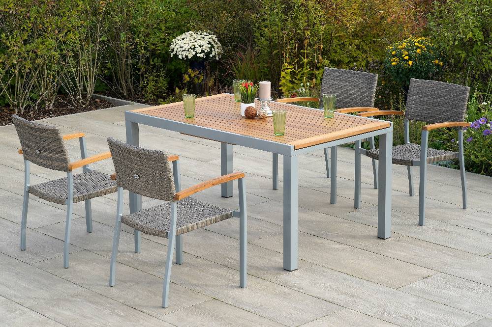 Merxx Silano Set 5tlg. Ausziehtisch 150/200 x 90 cm Discount Store für neue Produkte