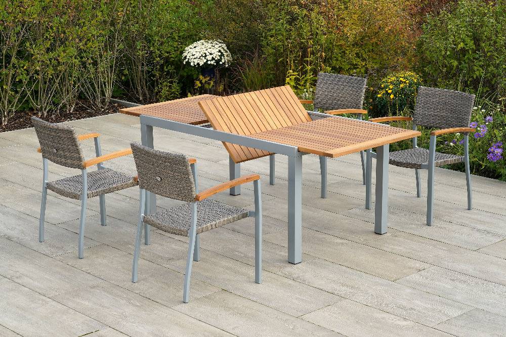Merxx Silano Set 5tlg. Ausziehtisch 150/200 x 90 cm Discount Store für neue Produkte