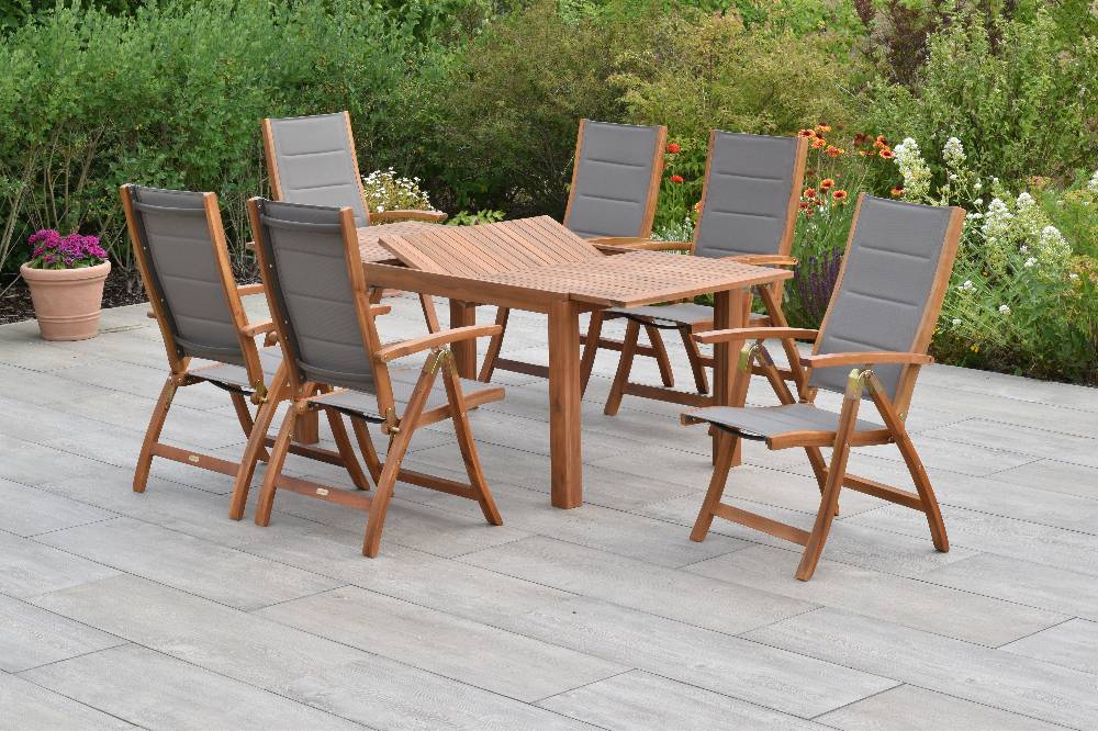 Merxx Acapulco Set 7tlg. mit Ausziehtisch 150/200 x 90 cm Begrenzt auf 3 Tage
