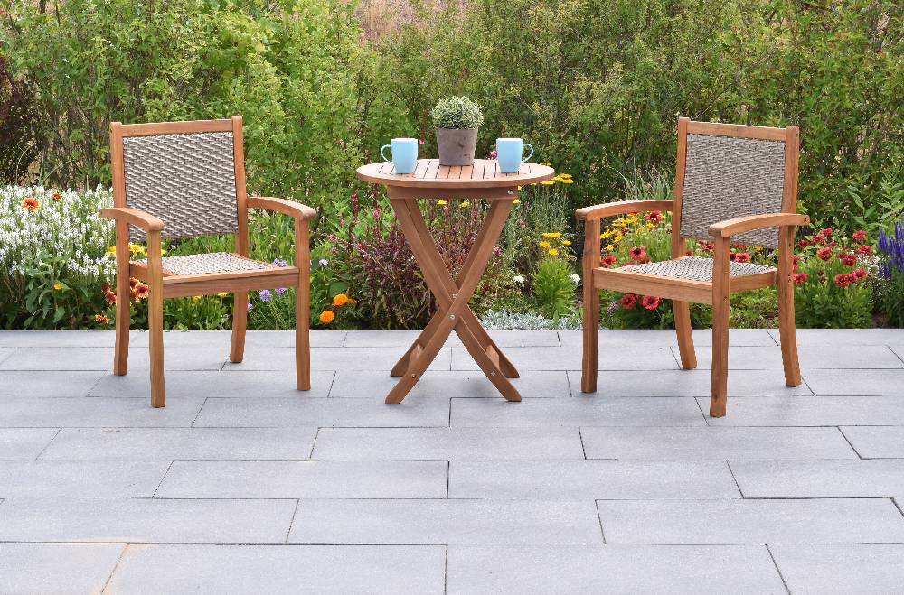 Merxx Castilla Set 3tlg. mit Klapptisch Ø 65 x 75 cm