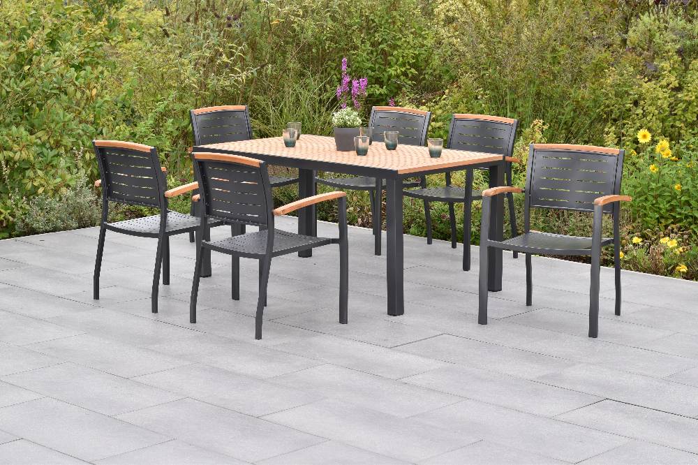 Merxx Tinos Set 7tlg. mit Tisch 150 x 90 cm Schlussverkauf