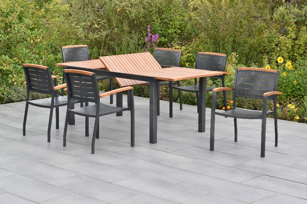 Merxx Tinos Set 7tlg. mit Ausziehtisch 150/200 x 90 cm Blitzverkäufe