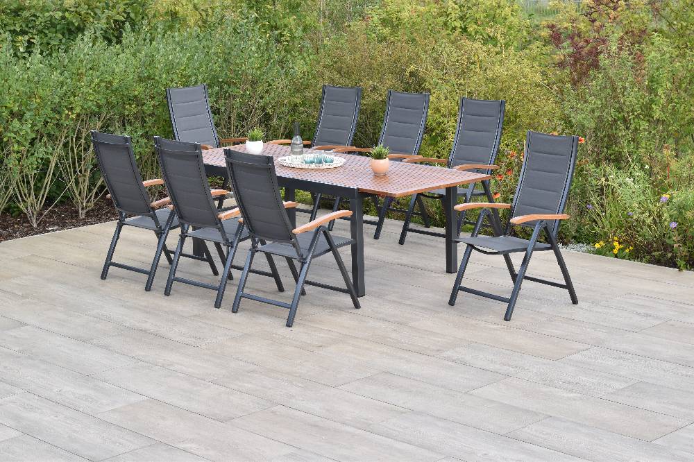 Merxx Paxos Set 9tlg. mit Ausziehtisch 180/250 x 100 cm