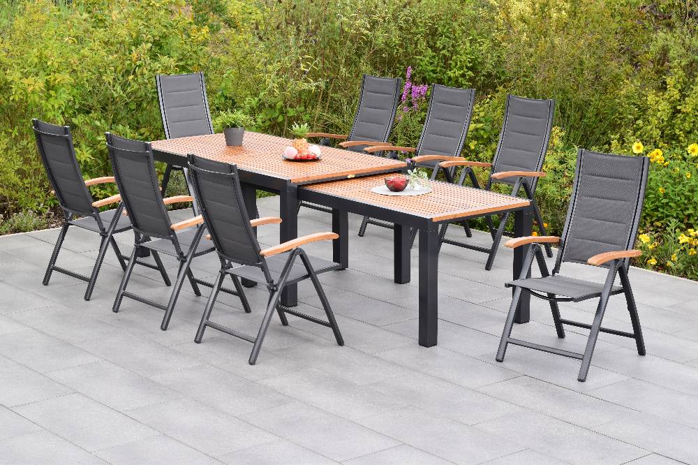 Merxx Paxos Set 9tlg. mit Flex-Ausziehtisch 180/360 x 100 cm