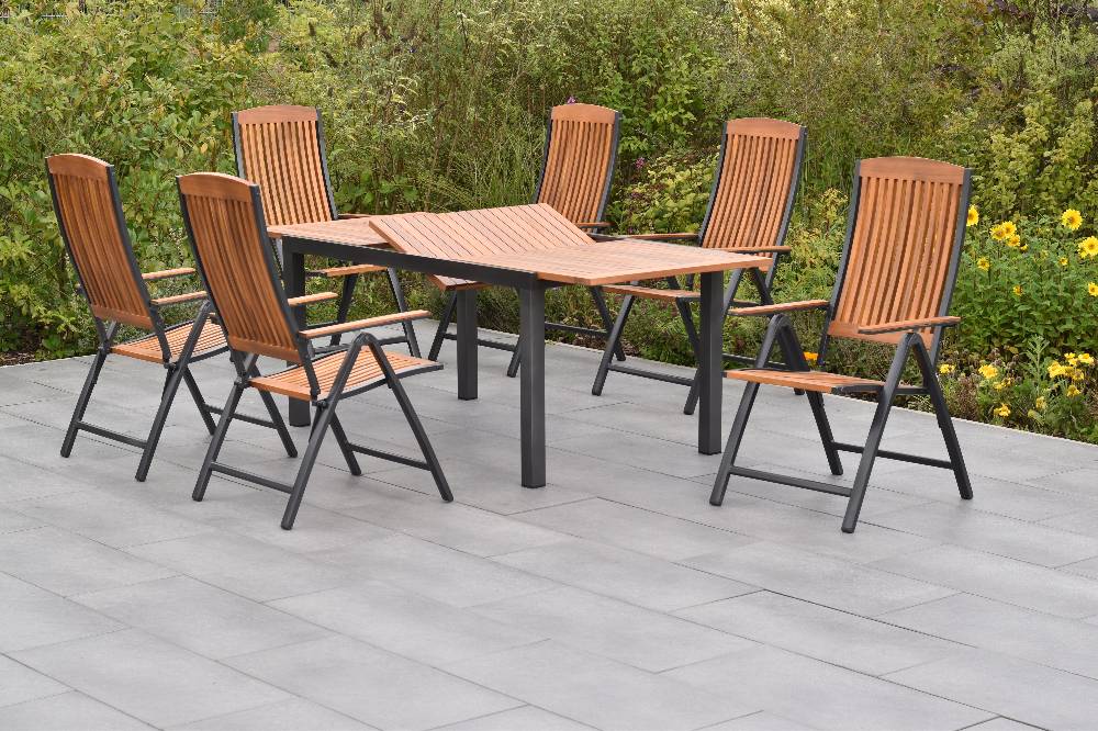 Merxx Athos Set 7tlg. mit Ausziehtisch 150/200 x 90 cm Blitzangebot