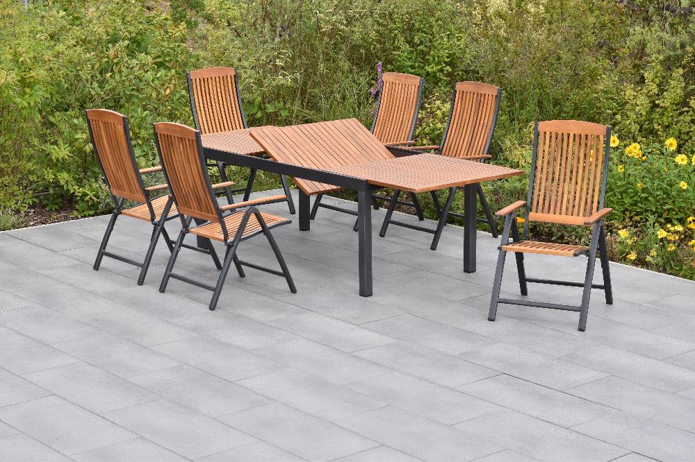 Merxx Athos Set 7tlg. mit Ausziehtisch 180/250 x 100 cm Saisonale Angebote