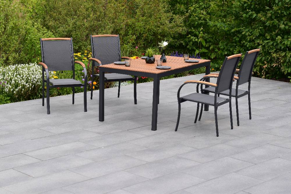 Merxx Siena Set 5tlg. mit Tisch 150 x 90 cm Kostenlose Rückgabe