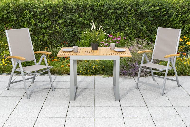 Merxx Naxos Set 3tlg. Balkonausziehtisch 80/120 x 70 cm Auslauf