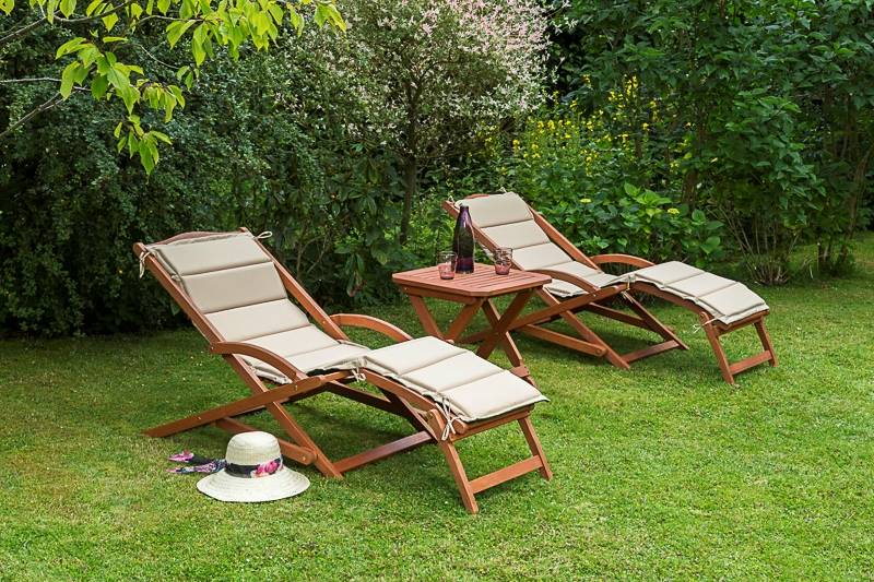 Merxx Copa Cabana Set 3tlg. Hocker 50 x 50 cm mit Kissen Fabrikpreis