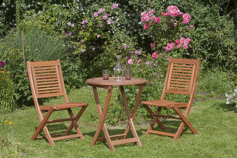 Merxx Cordoba Set 3tlg. mit Klapptisch ø 65 cm Exklusivangebot