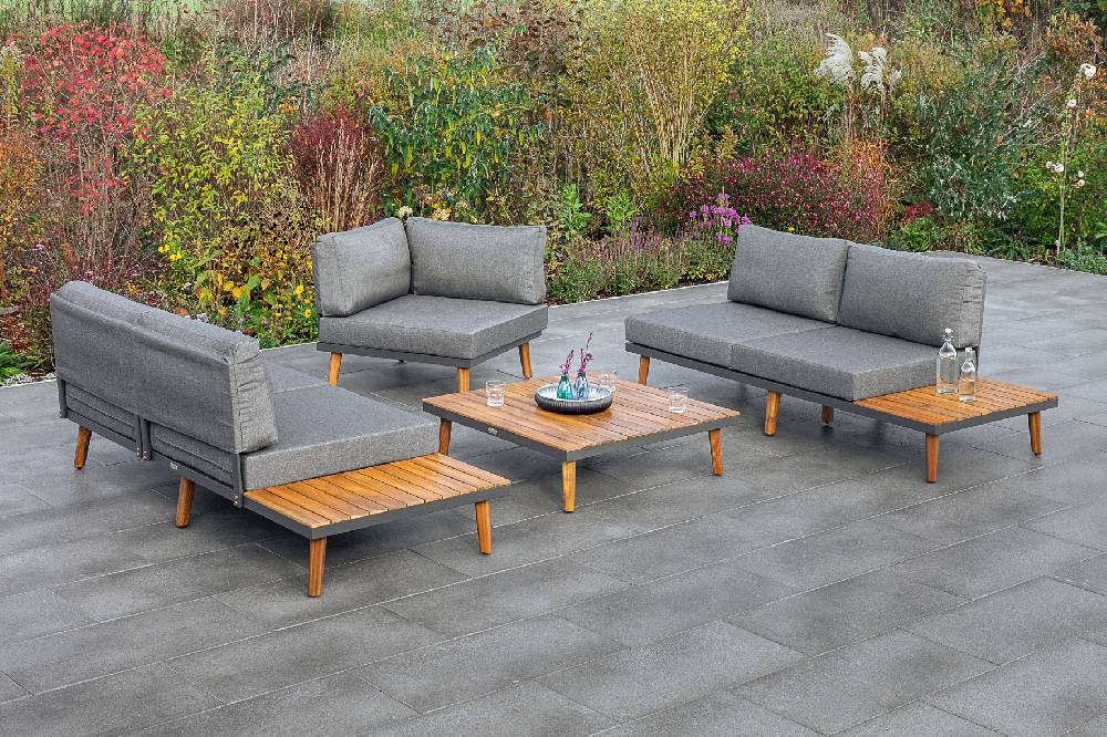 Merxx Athen Eckset mit Tisch 95 x 95 cm - inkl. Kissen Osterangebot